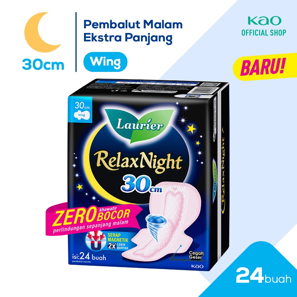 Jual Laurier Relax Night Pembalut Wanita Untuk Bebas Aktivitas di Hari