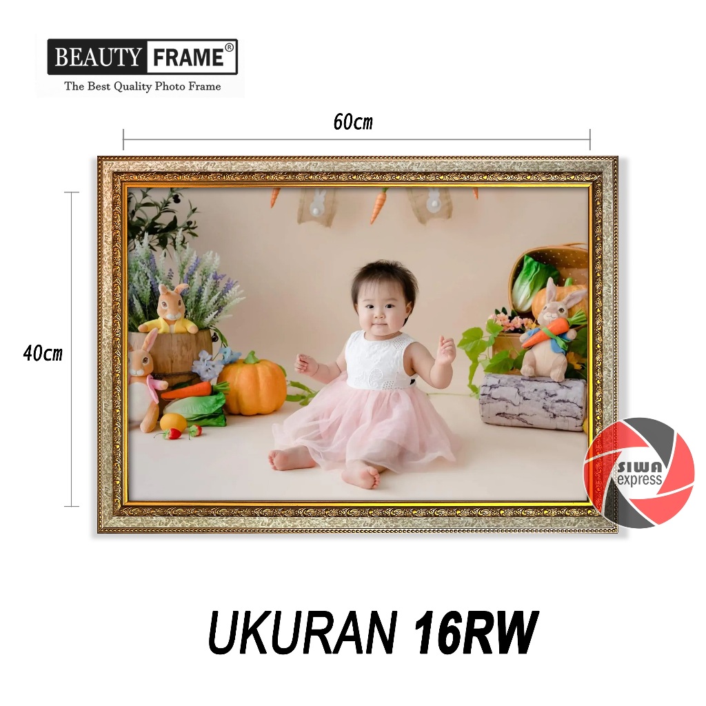 Jual BEAUTY FRAME 16RW 40X60 BINGKAI GRATIS CETAK FOTO LAMINASI KANVAS