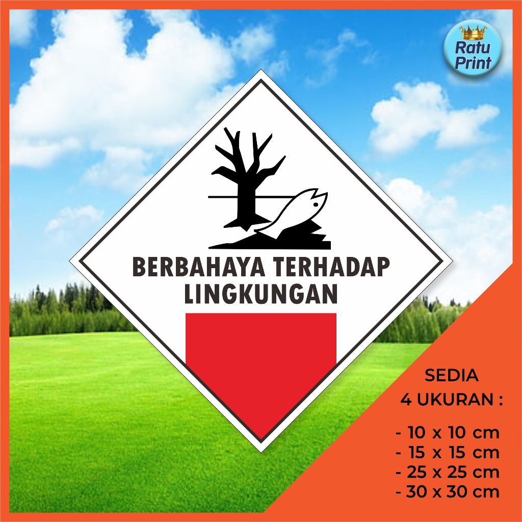 Jual Label Sticker Tanda Simbol Limbah B3 Stiker Hazmat Bahan Berbahaya ...