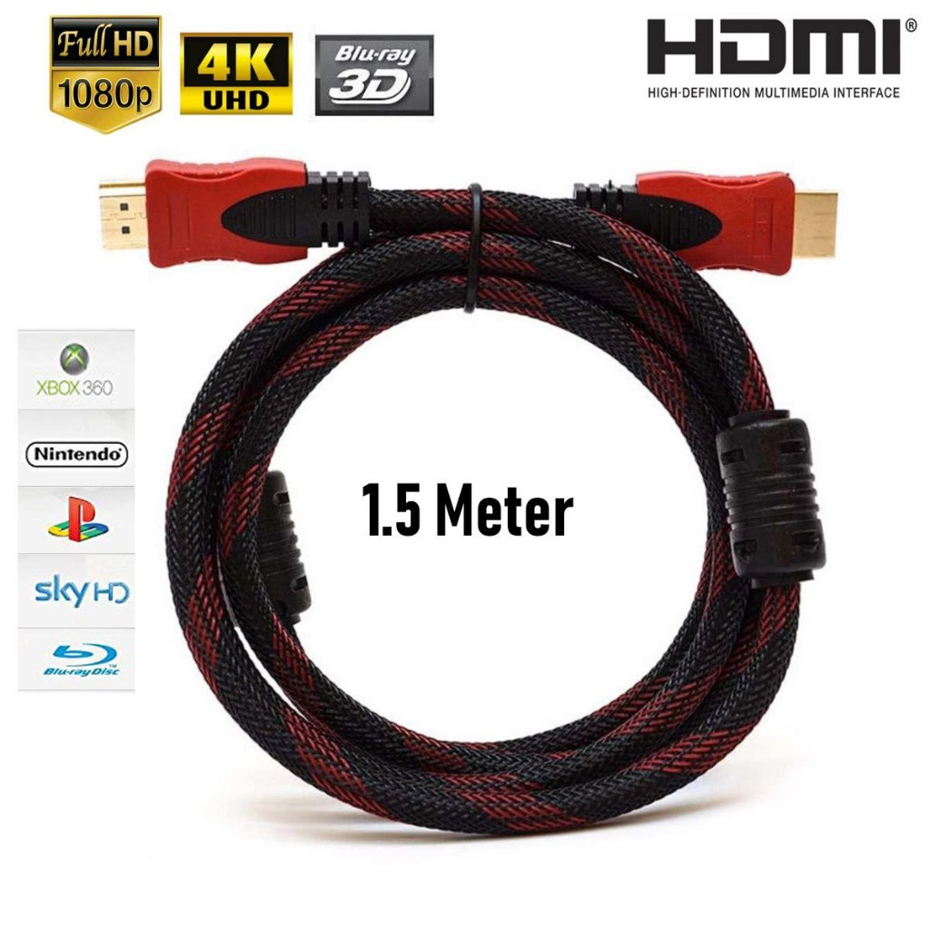 Jual KABEL DATA HDMI TO HDMI 1,5M (HDMI) | Shopee Indonesia