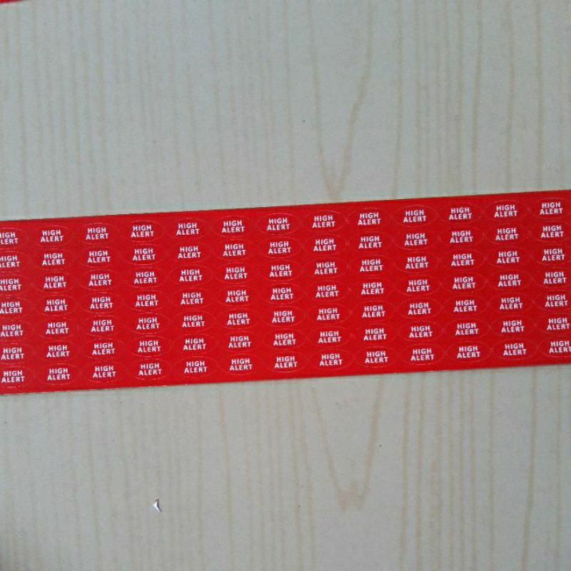 Jual Stiker Label High Alert Oval | Shopee Indonesia