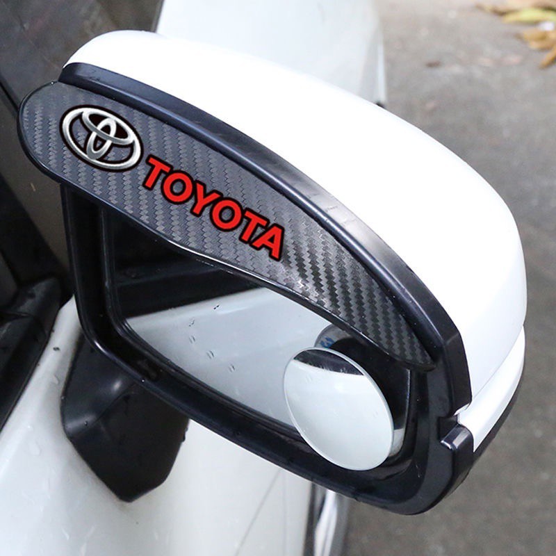 2Pcs Pelindung Kaca Spion Mobil PVC Carbon Talang Air Spion Mobil Topi Penahan Pelindung Air Spion Toyota avanza rush