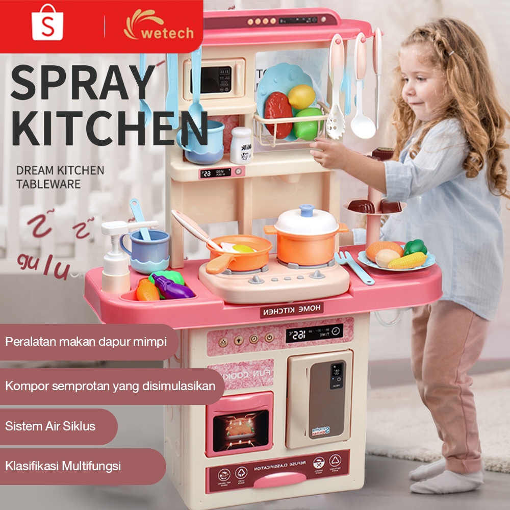 Jual Wetech Spraying Mist Kitchen Set Mainan Masak Dapur Set Mainan