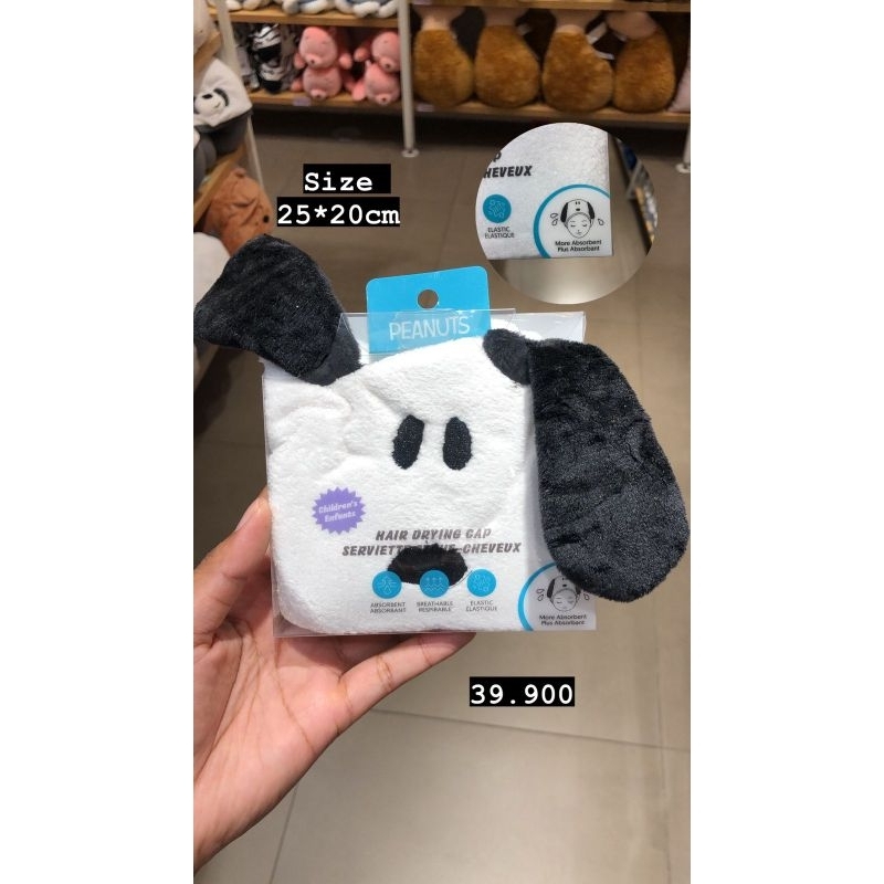 Jual MINISO SNOOPY HAIR DRYING CAP Shopee Indonesia