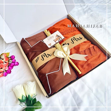 Hampers Wedding Baju Tidur Satin Couple Hadiah Pernikahan Setelan Piyama Pria Dan Lingerie