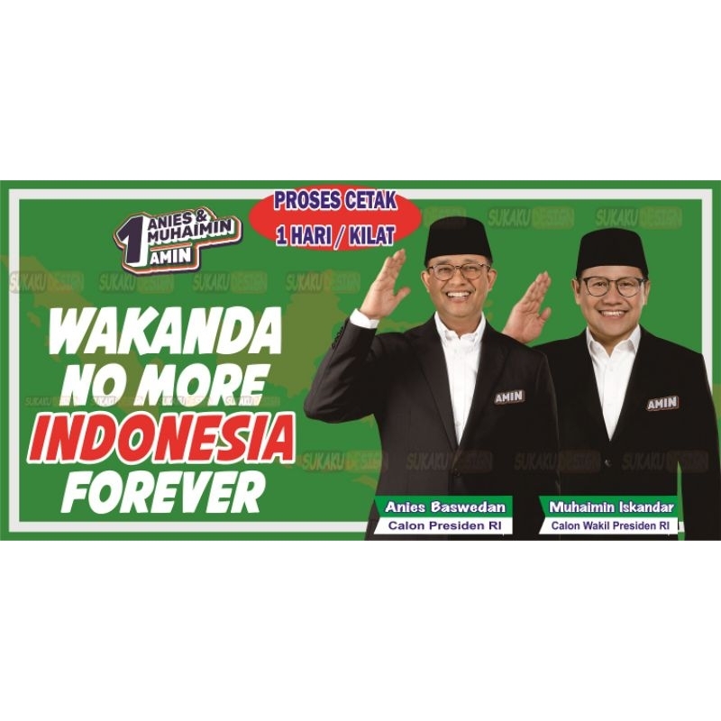 Jual BANNER / SPANDUK ANIS MUHAIMIN AMIN 2024 WAKANDA NO MORE INDONESIA ...