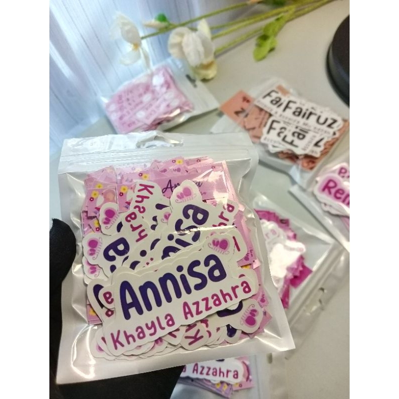 Jual stiker nama per pack | Shopee Indonesia