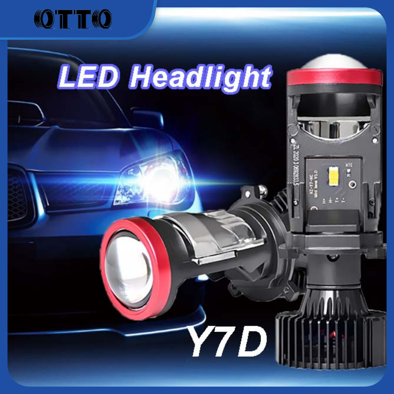 Jual OTTO 2PCS Y7D Lampu Led Mobil Super Bright H4 Mini Projector Lens Lensa Motor Mobil