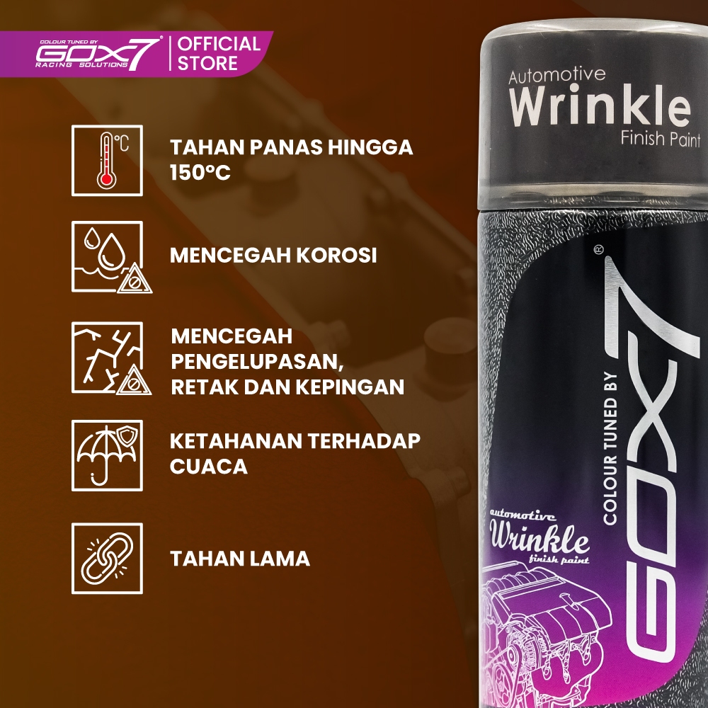 Jual GOX7 Cat semprot Mesin Motor Wrinkle Finish Otomotif - AW 7803 ...