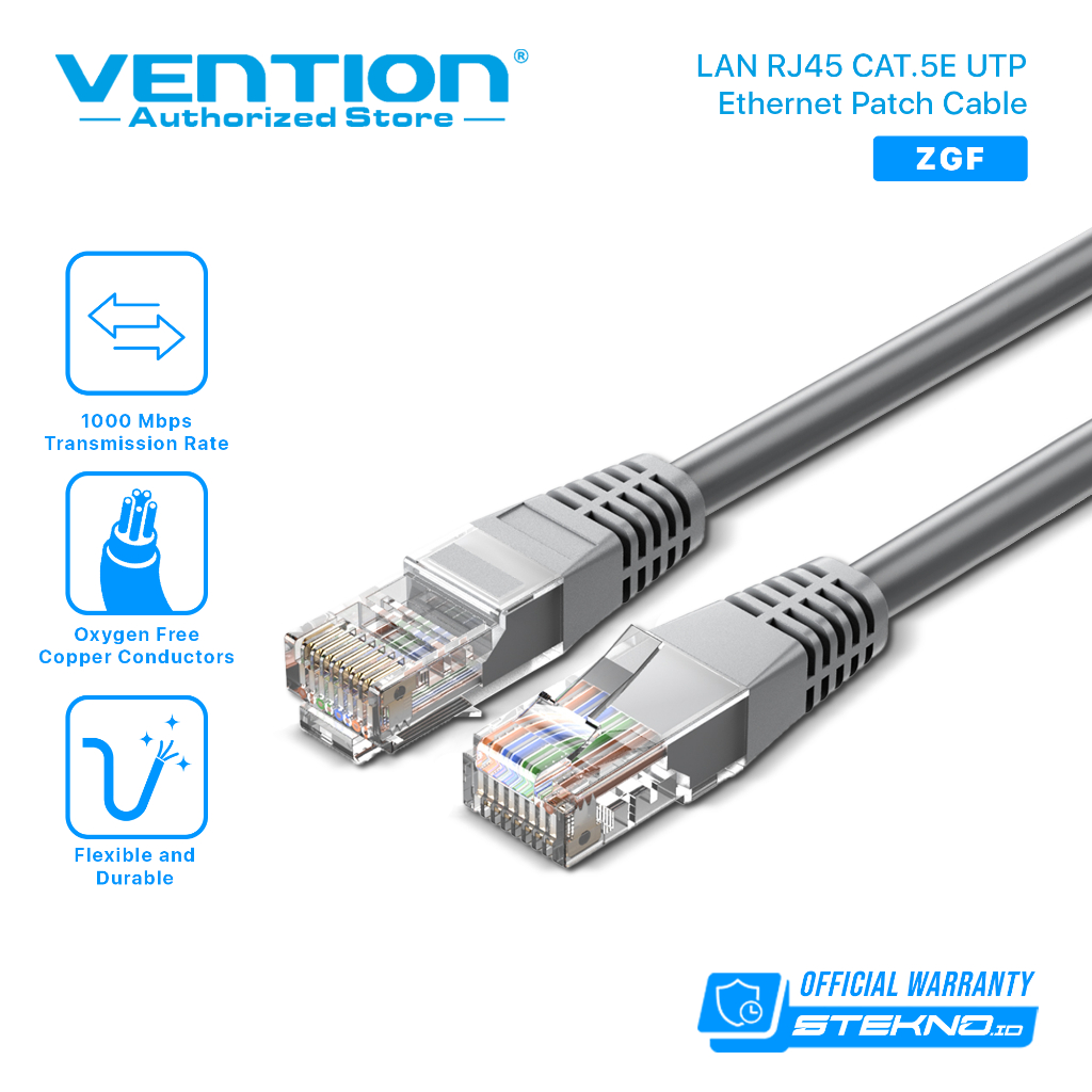 Jual Vention Kabel Lan Cat5e Utp Ethernet Internet RJ45 Router | Shopee ...