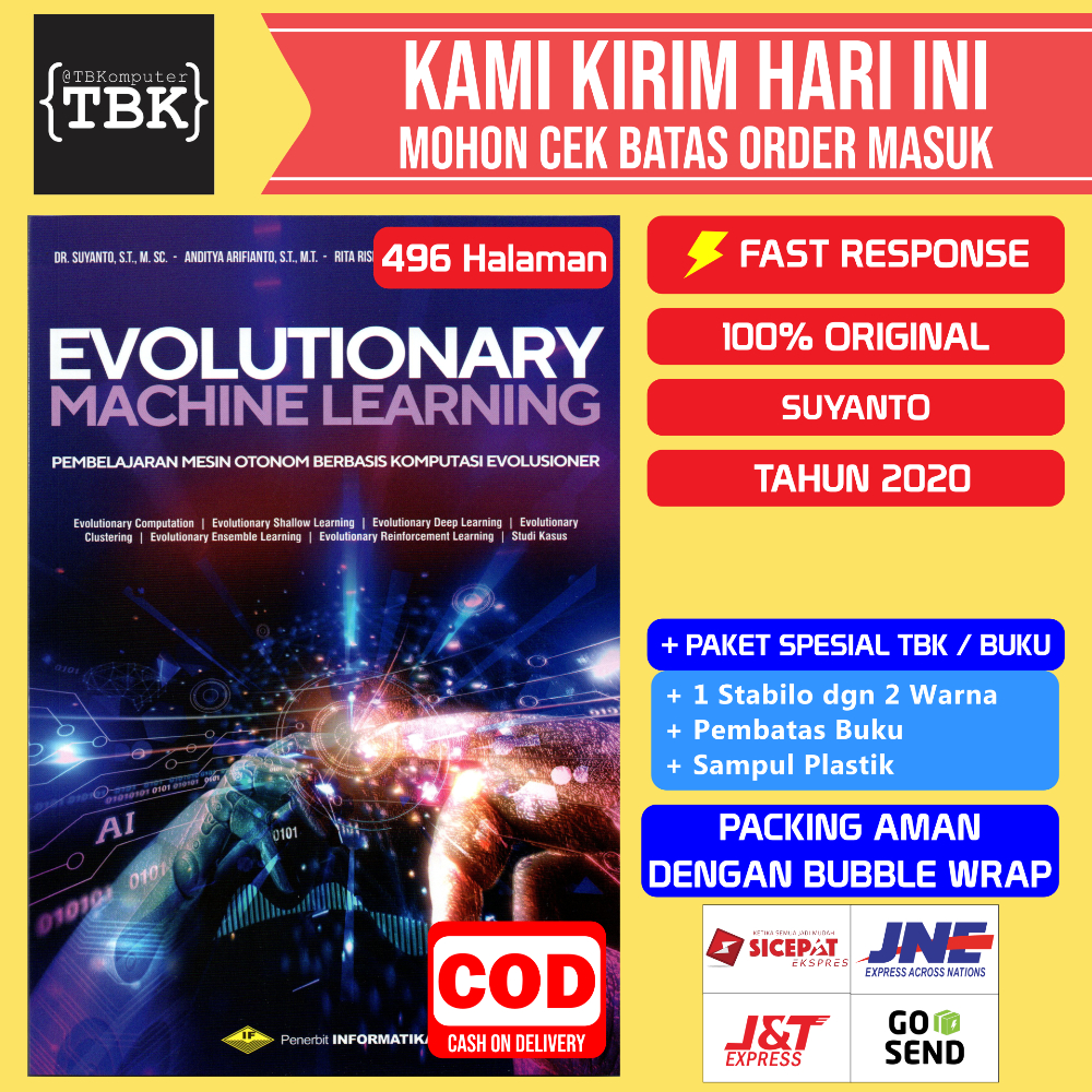 Jual BUKU EVOLUTIONARY MACHINE LEARNING PEMBELAJARAN MESIN OTONOM ...