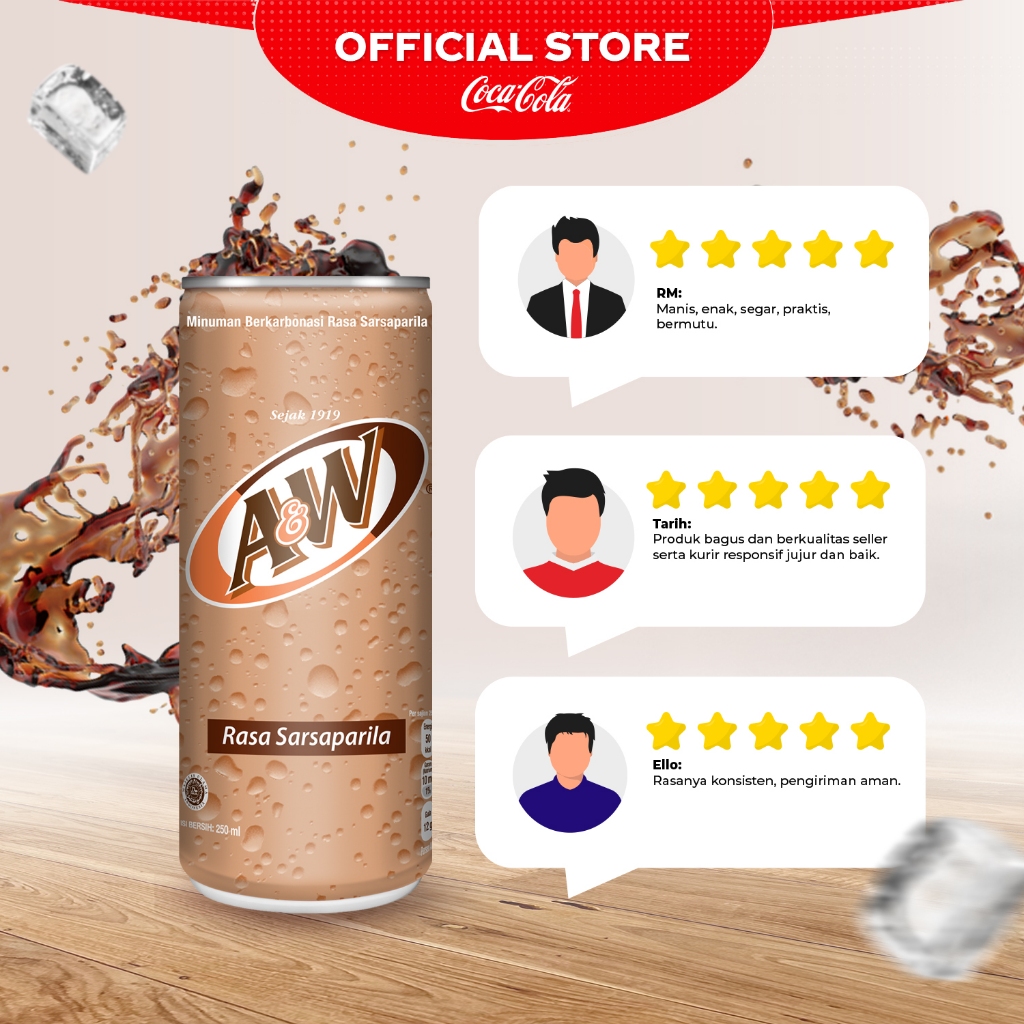 Jual A&W Minuman Rasa Sarsaparila - Kaleng 250ml x 24pcs | Shopee Indonesia