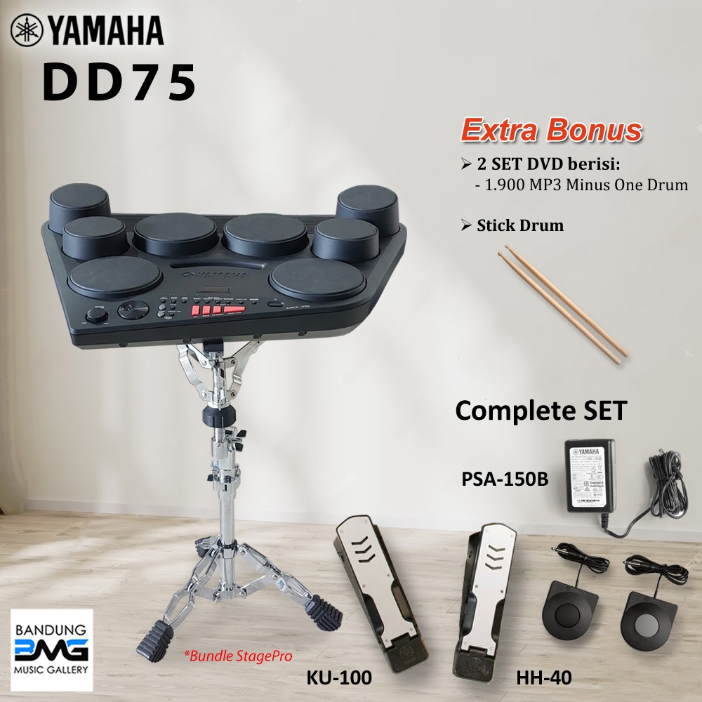 Jual Yamaha DD75 Compact Digital Drum Complete Package - DD 75 | Shopee ...