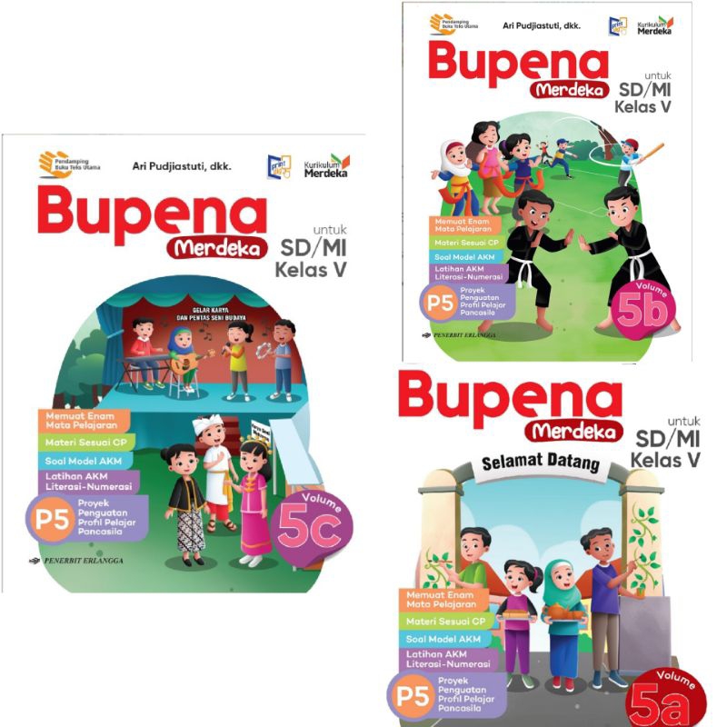 Jual Bupena Merdeka SD Kelas 5a 5B 5C - Kurikulum Merdeka - Buku ...