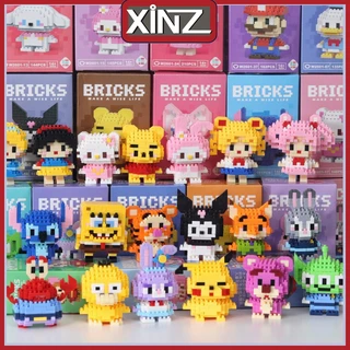 XiNZ Mainan Balok Nano Block Model Kartun DIY Susun Blok Bangunan Mini Kartun