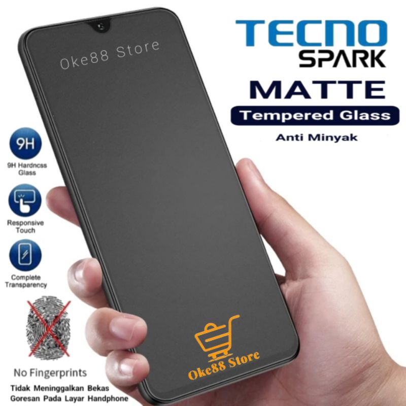 Jual Matte Glass Full Layar Tecno Spark 40 40C 40 Pro 30 30C 5G 30