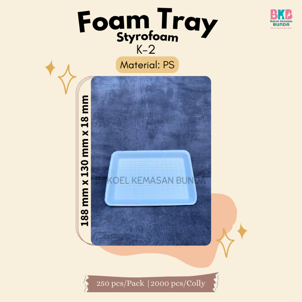 Jual Foam Tray K Kcs Styrofoam Kemasan Makanan Buah Dan Daging Gabus Shopee Indonesia