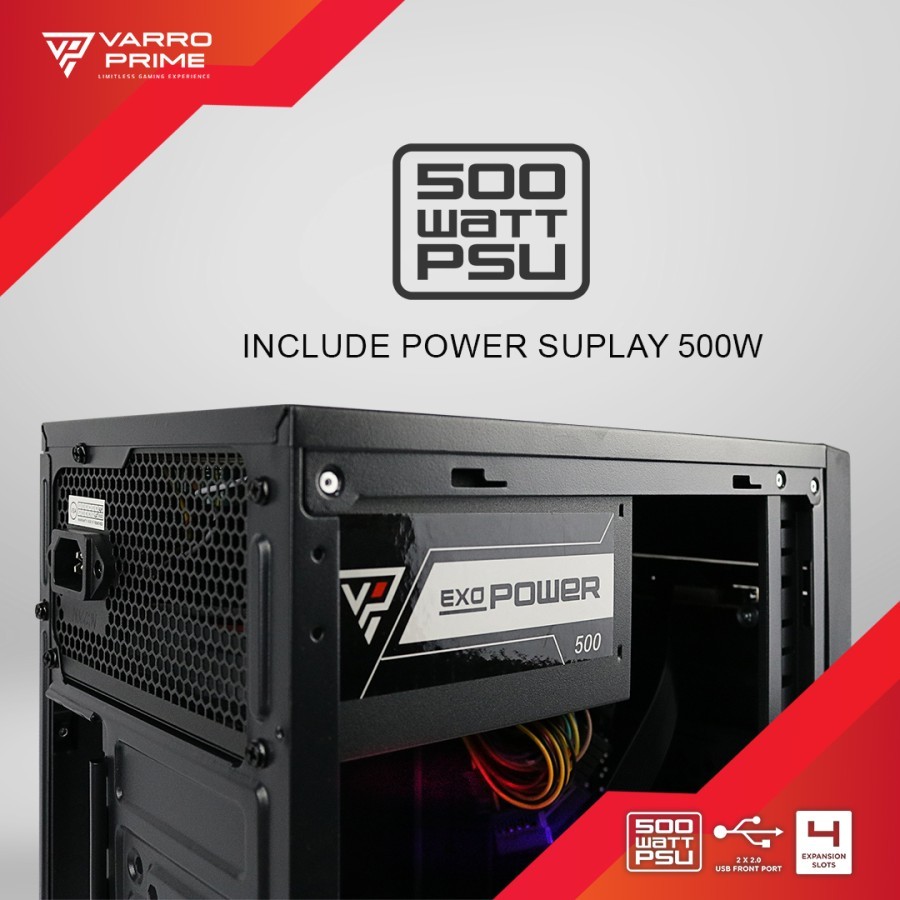 Jual Varro Prime Exo CR7 EXOCR7 Casing PC/Komputer m-ATX PSU 500W ...