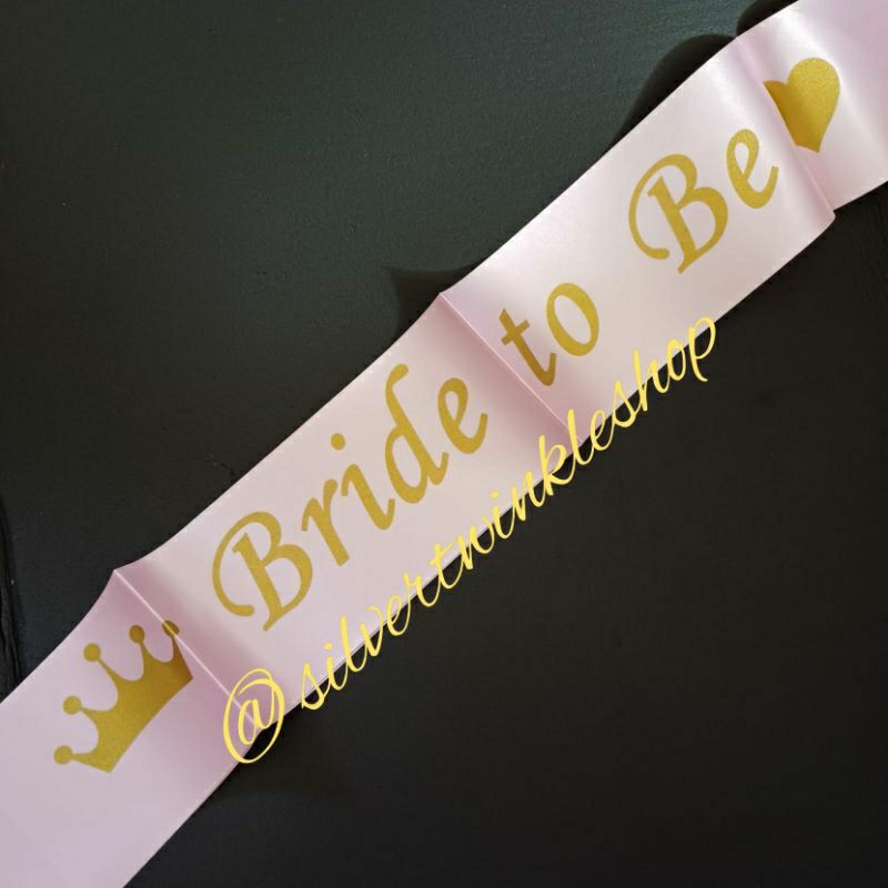 Jual Selempang Bride To Be Sash Bridal Shower Satin Sablon Aksesoris ...