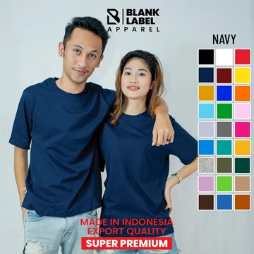 Kaos Polos Premium Blank Label Lengan Pendek Katun Combed
