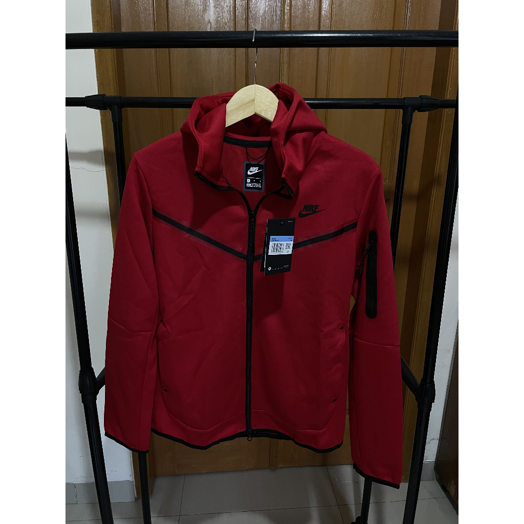 Jual Nike Tech Fleece University Red Hoodie Tracksuit Shopee Indonesia