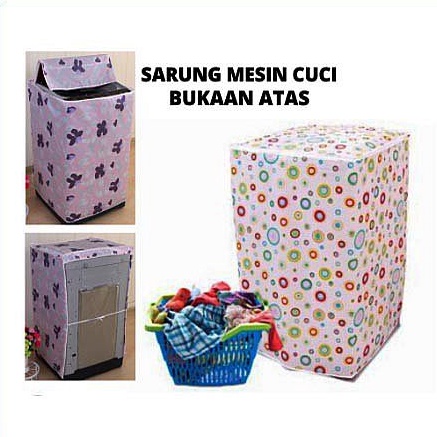 Jual New Sarung Cover Mesin Cuci Top Loading Tabung Buka Pintu Tutup Atas Shopee Indonesia