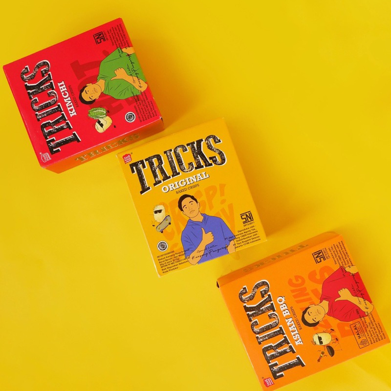 Jual Tricks ORIGINAL / Asian BBQ / Cheese Ramyeon / Kimchi Biskuit ...