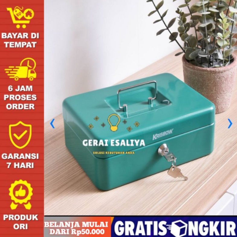 Jual Miliki Ace Krisbow Cash Box Safe Box Kotak Uang Deposit Box Cm Putih Vh Shopee Indonesia