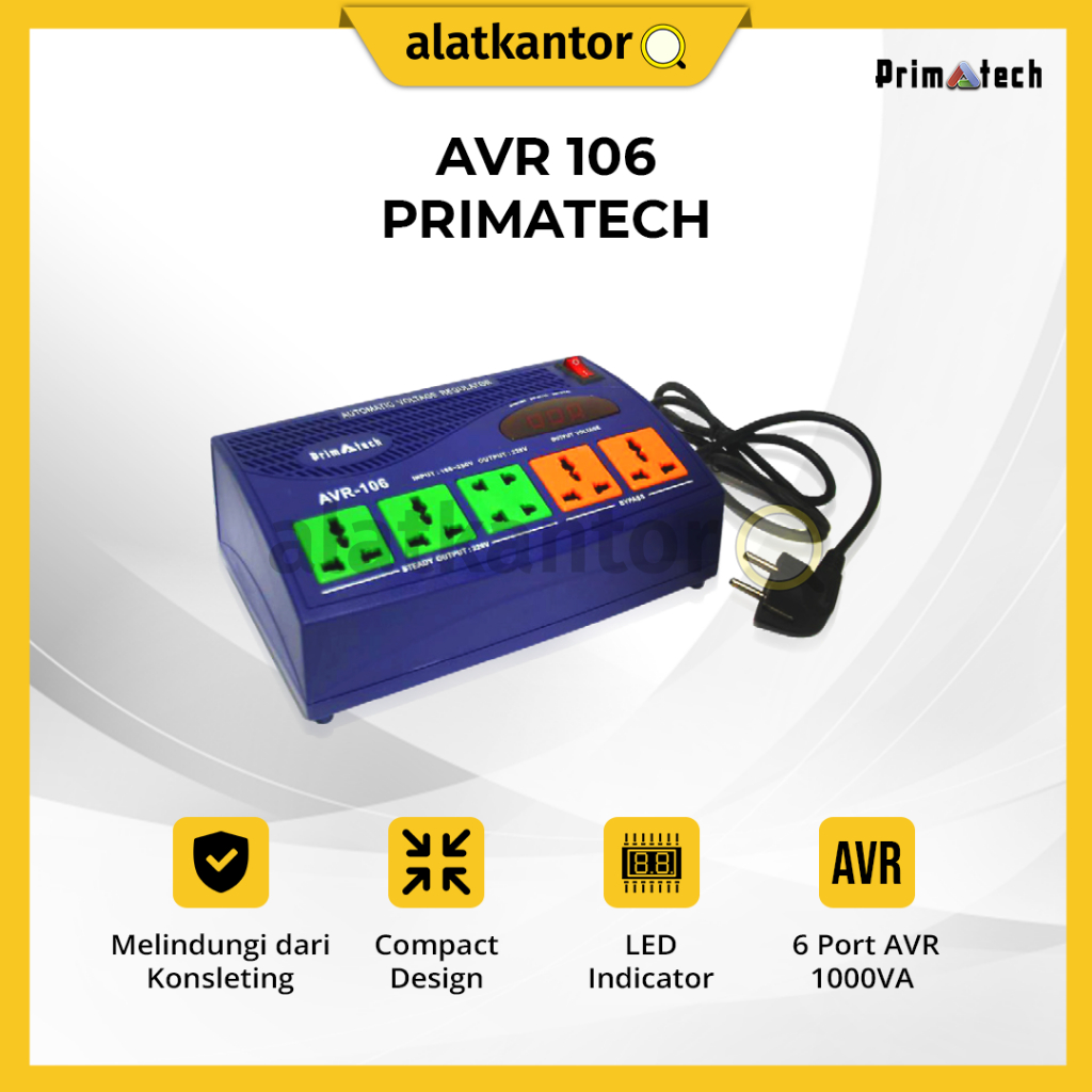 Jual AVR Primatech 1000VA - AVR-106 (6 Port) | Shopee Indonesia