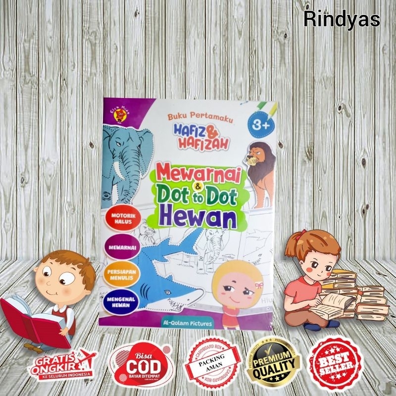 Jual Buku Pertamaku Hafiz & Hafizah Mewarnai & Dot To Dot Hewan Usia 3 ...