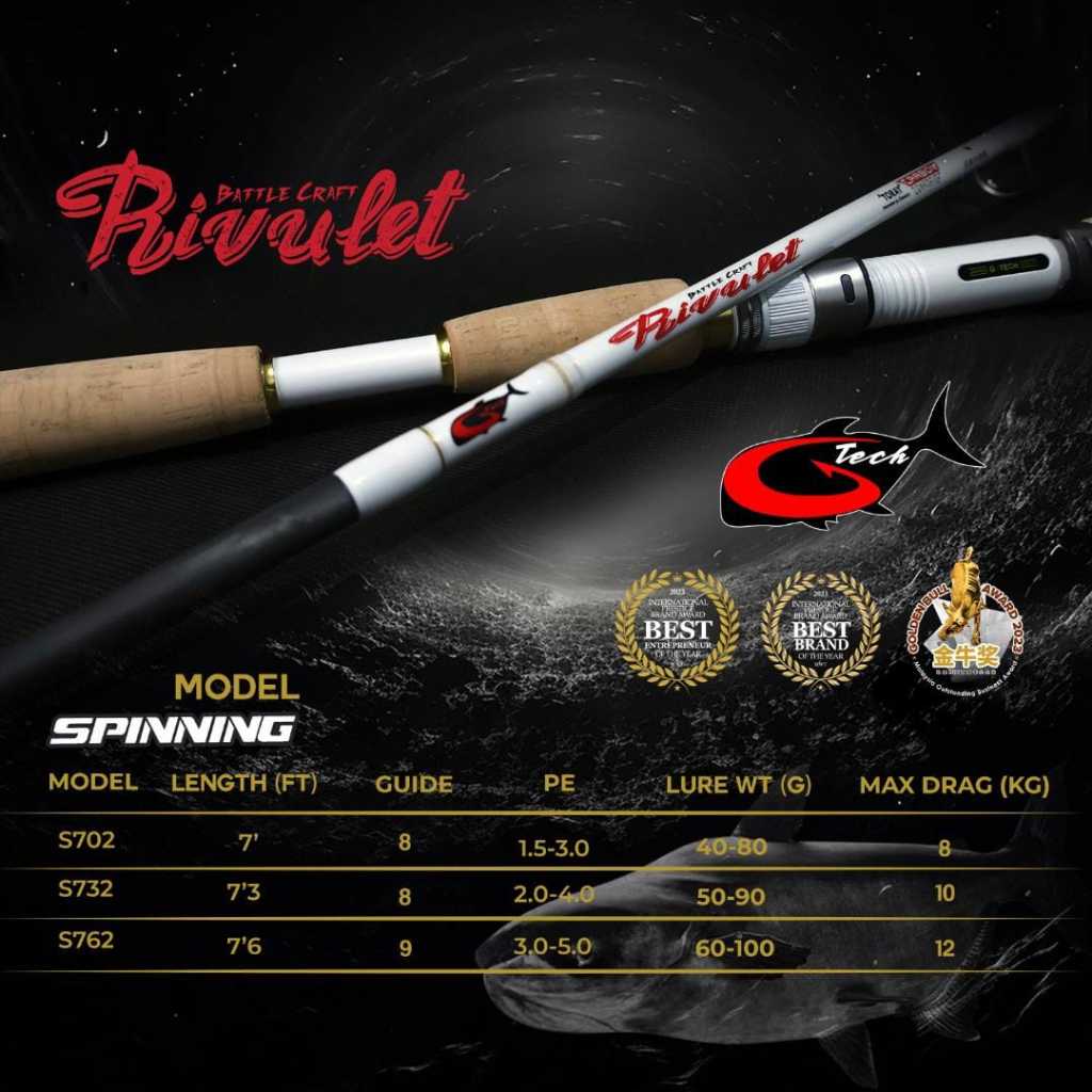 Jual Rod SPINNING GTECH BATTLE CRAFT RIVULET | Shopee Indonesia