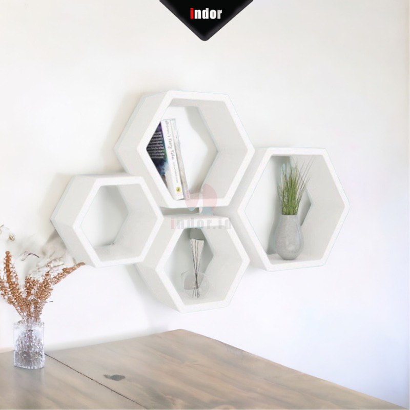 Jual Rak Hexagonal Dinding 1Set Minimalis/ Rak Dinding Segi enam ...