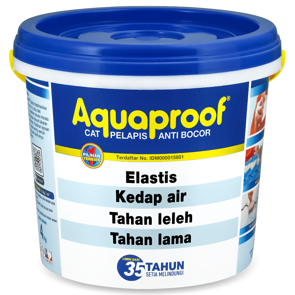 Jual Aquaproof Cat Pelapis Anti Bocor Galon 4 Kg Waterproofing Putih Shopee Indonesia 6231