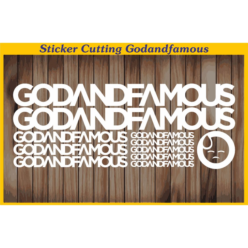 Jual Stiker cutting Pack Sepeda God & Famous - Bicycle Decal Sticker ...