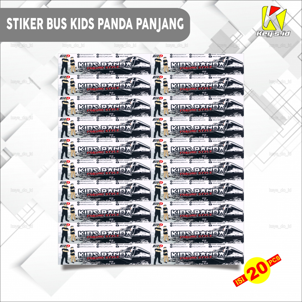 Jual Stiker Bus Kids Panda, Stiker Bus Basuri Panjang, Stiker Bus ...