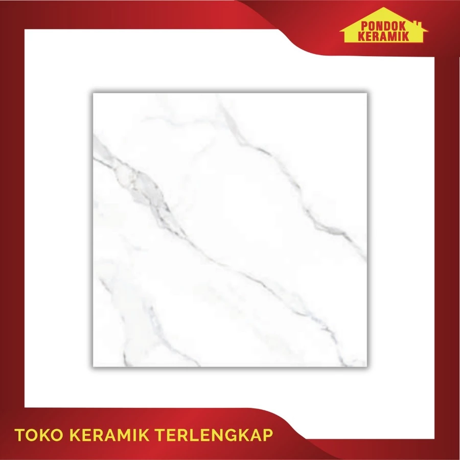 Keramik Lantai Avignon 50x50 Georgia Grey / Keramik Motif Marble Carara
