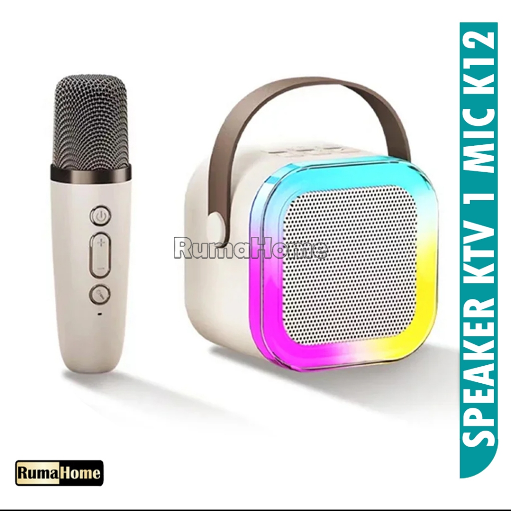Jual Karaoke Speaker Bluetooth 2 mic 1 set garansi 1 tahun Mini Machine ...