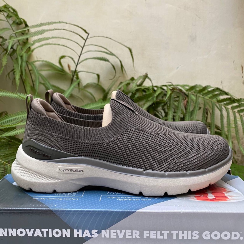 Jual Sepatu Skechers Pria Skecher Go Walk Warnock Taupe Slipon