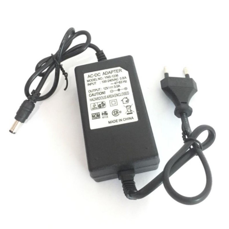 Jual Adaptor DVR CCTV 12V 3A buat 12v3a led lampu 3amper 12volt - TRAFO ...