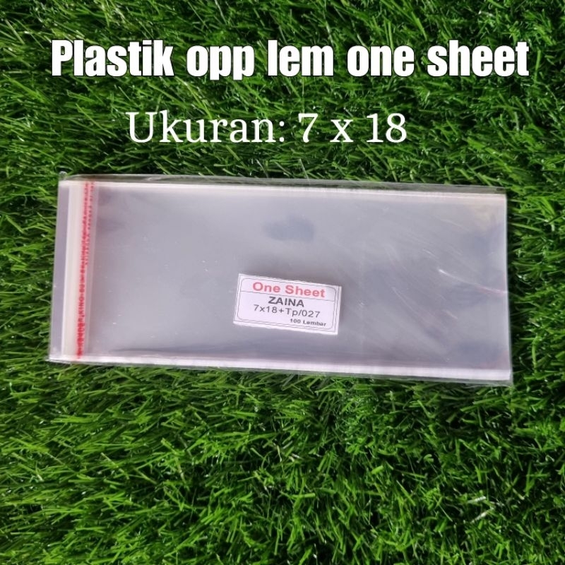 OPP 7X18 ONE SHEET(gulung)/pac isi 100/tali isi 10pac