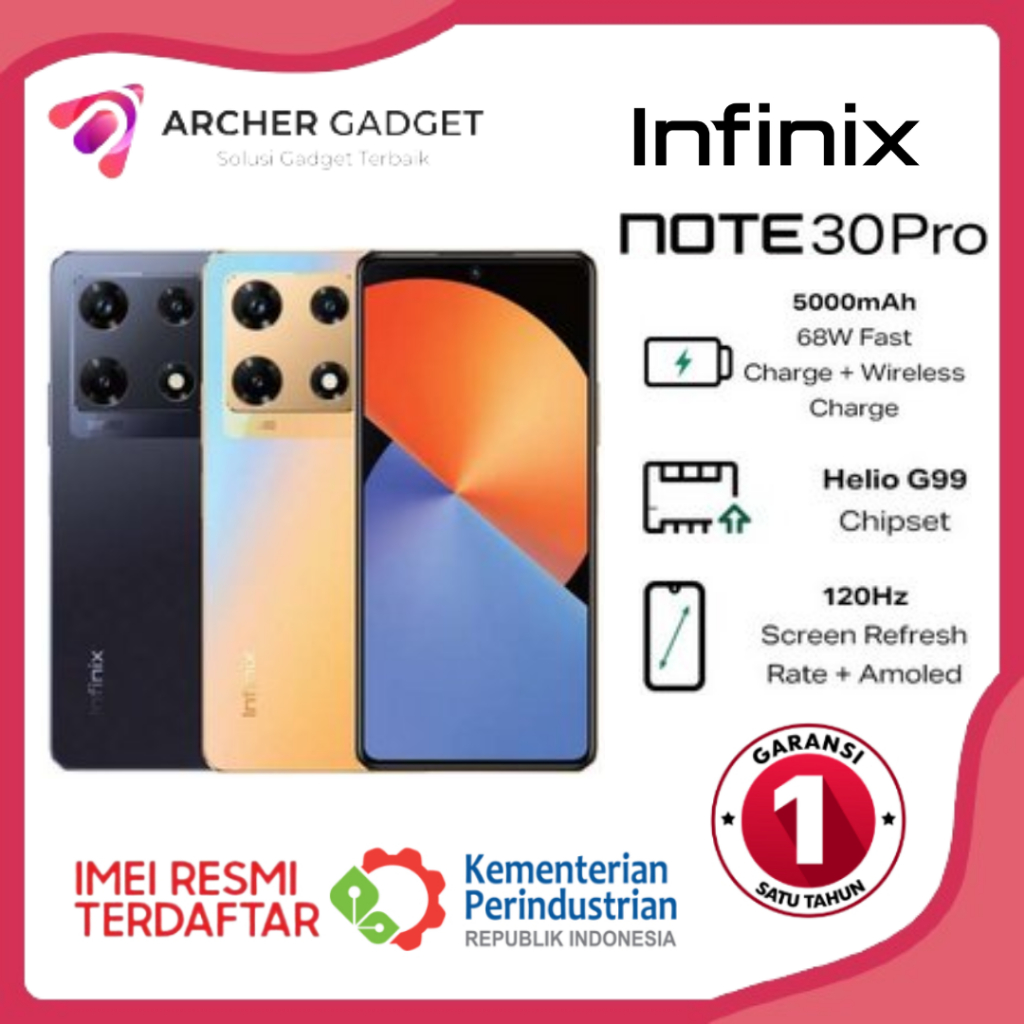 Jual Infinix Note 30 Pro 8/256GB - 68 Watt Thunder Charge - Helio G99 ...