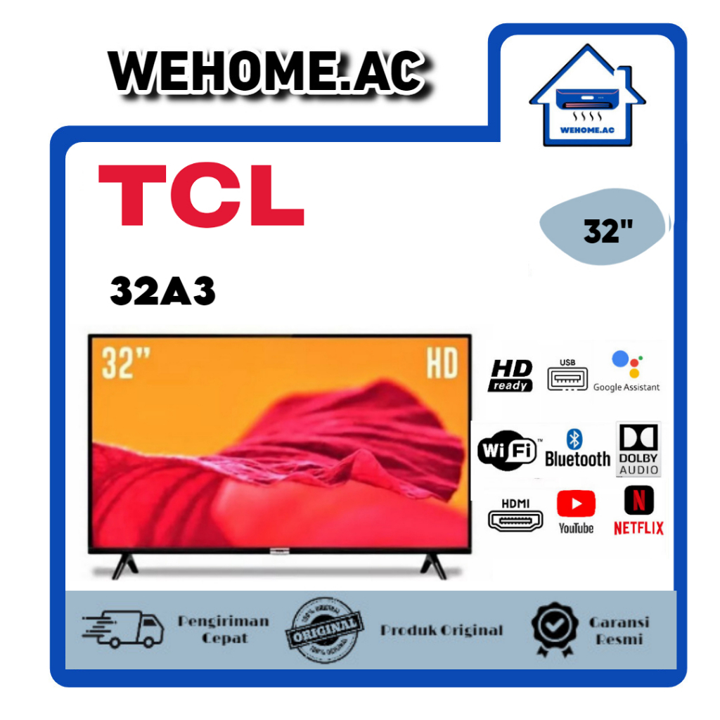 Jual TV LED TCL 32A3 LED TV Android TCL 32 Inch Android TV TCL | Shopee ...