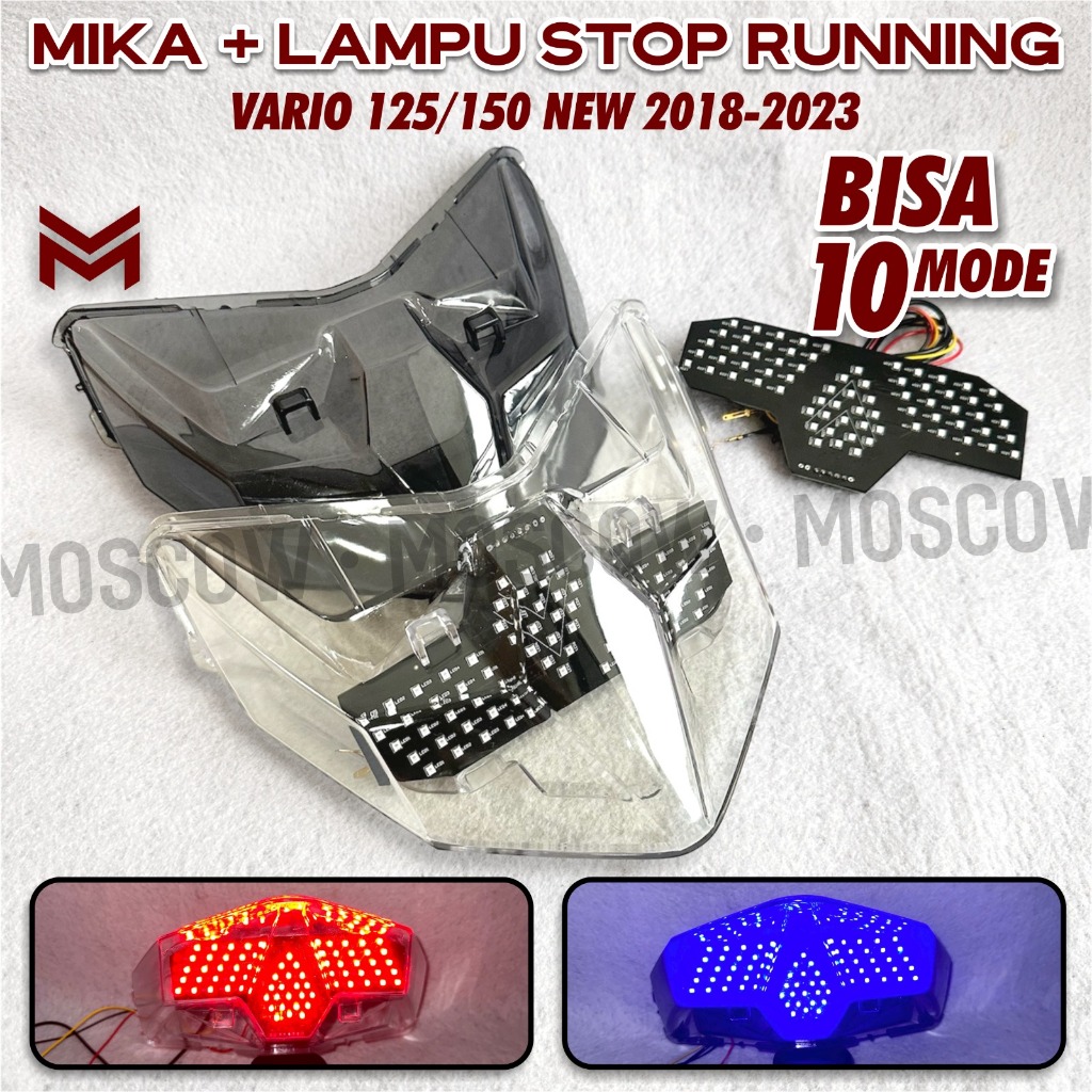 Jual Lampu stop Running led 10 mode + Mika Stop Vario 125 150 CBS ISS ...
