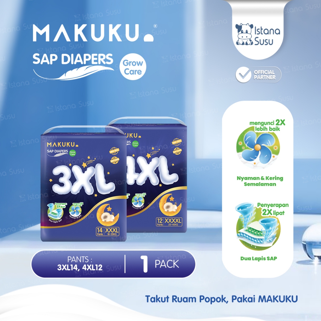 Jual Makuku SAP Diapers Grow Care Pants Size 3XL/4XL | Shopee Indonesia