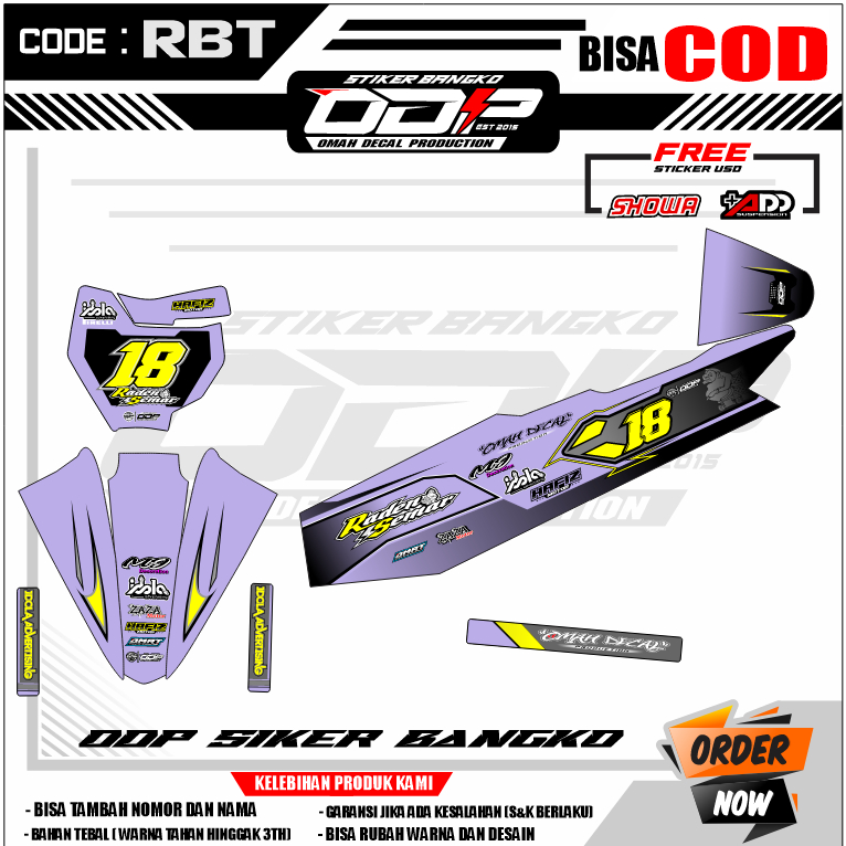Jual Decal RBT dekal stiker striping TERBARU OMAH DECAL stiker motor ...