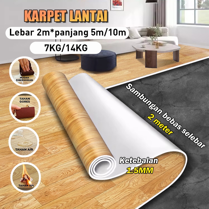 Jual Karpet Lantai Vinyl Gulungan Tebal Sticker Lantai Serbaguna Import