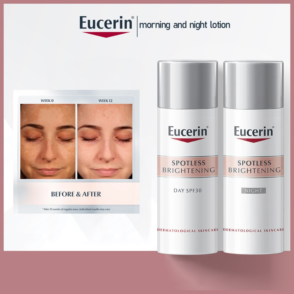 Jual Eucerin Brightening Day Lotion SPF30 30 ml / Night Lotion 30 ml \ Moisturizer Cream