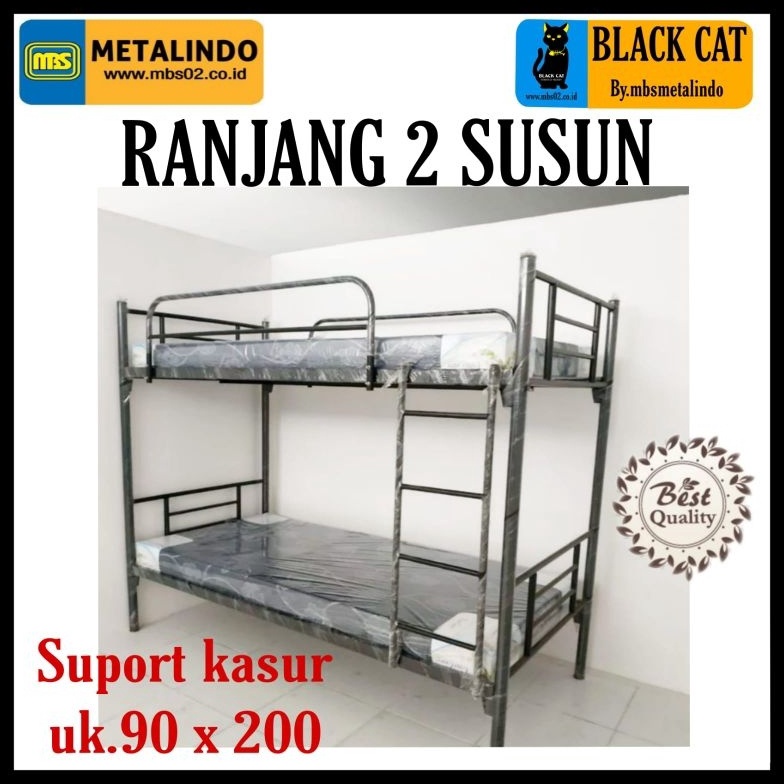 Jual KODE O68I Ranjang Tingkat Ranjang 2 Susun Besi MBS Bunk Bed Tempat ...