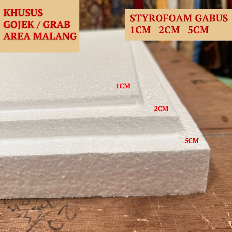 Jual Styrofoam Gabus Lembaran Tebal 1cm 2cm 5cm | Shopee Indonesia