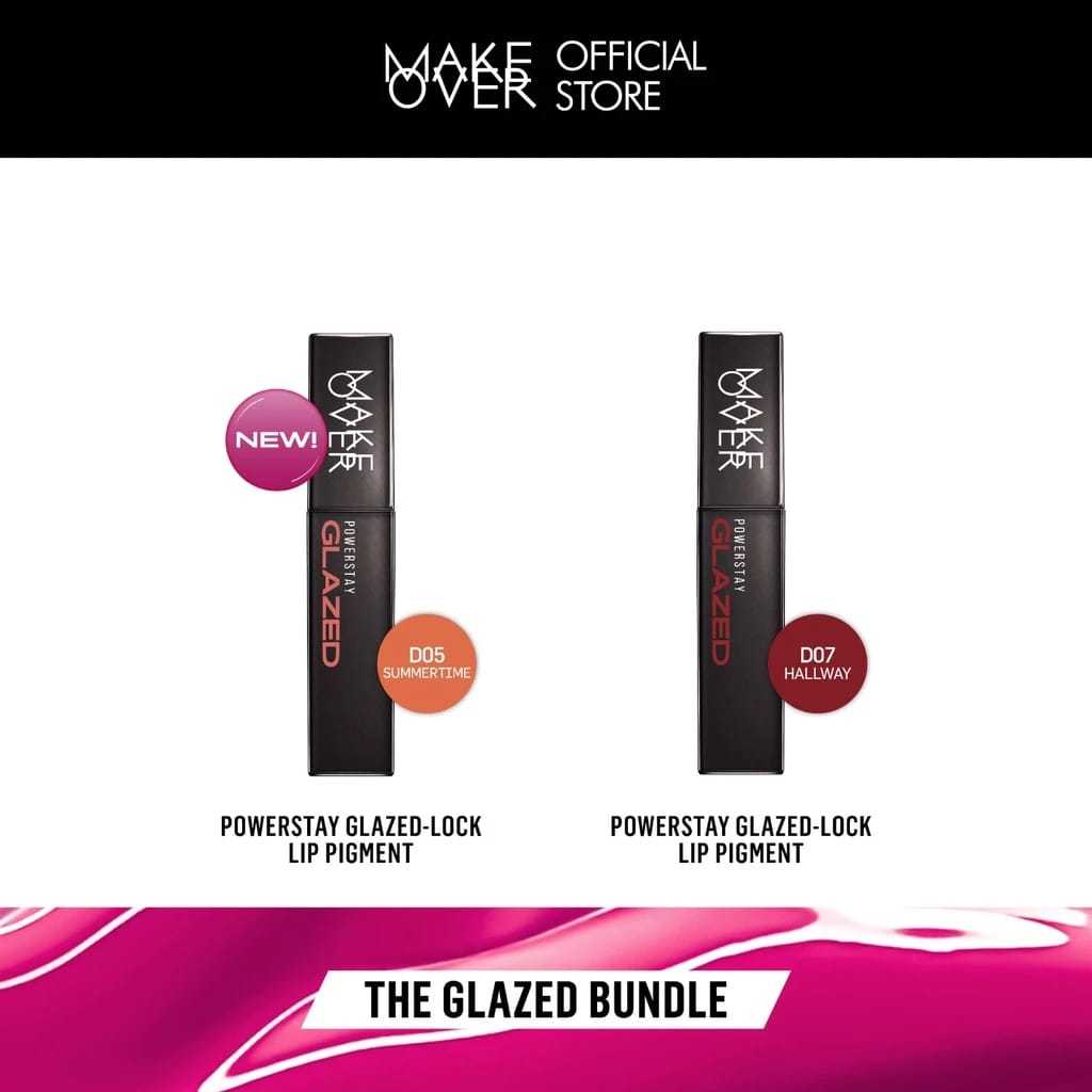 Jual Kombo Ombre Make Over Powerstay Glazed Lock Lip Pigment | Shopee ...